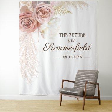 Pampas Grass Terracotta Fall  Tapestry