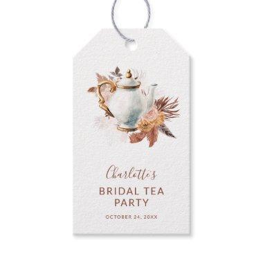 Pampas Grass Terracotta Modern Bridal Tea Party Gift Tags