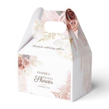 Pampas Grass Terracotta Palms Bridal Shower Favor Boxes