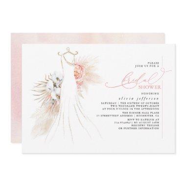 Pampas Grass Wedding Gown Pink