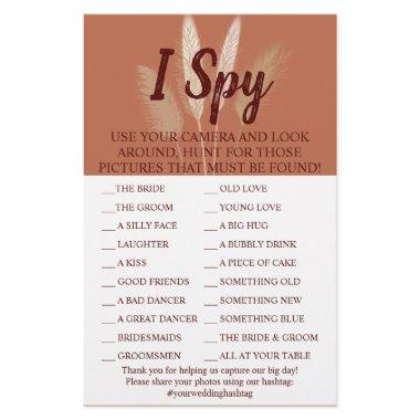 Pampas Grass Wedding Reception I Spy Game  Flyer