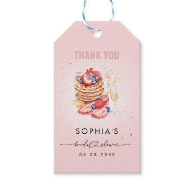 Pancake Brunch Bubbly Pink  Thank You Gift Tags