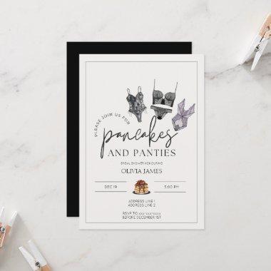 Pancakes and panties lingerie bridal shower Invitations