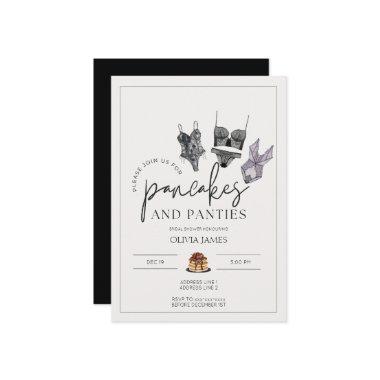 Pancakes and panties lingerie bridal shower Invitations