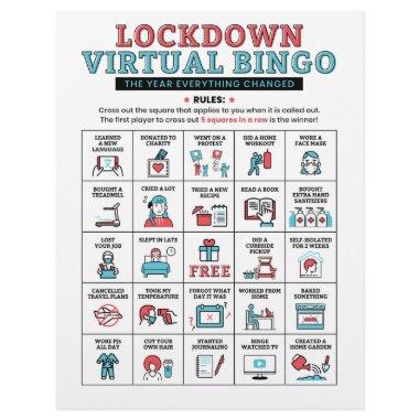 Pandemic Quarantine Bingo Lockdown Activities