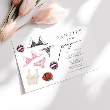 Panties and Prosecco Lingerie Bridal Shower Invitations