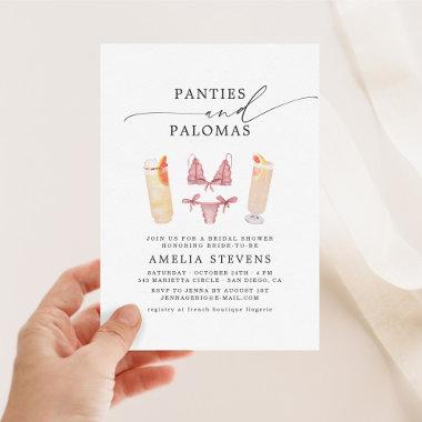 Panties & Palomas Bridal Shower Bachelorette Invitations