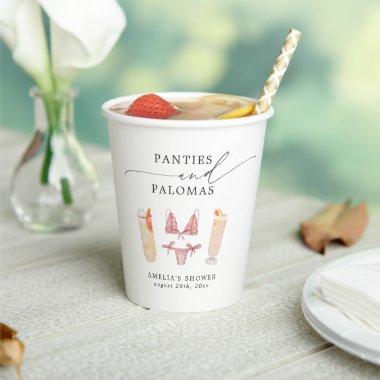 Panties & Palomas Bridal Shower Bachelorette Paper Cups