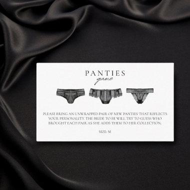 Panty Game Bridal Shower Bachelorette Lingerie Enclosure Invitations