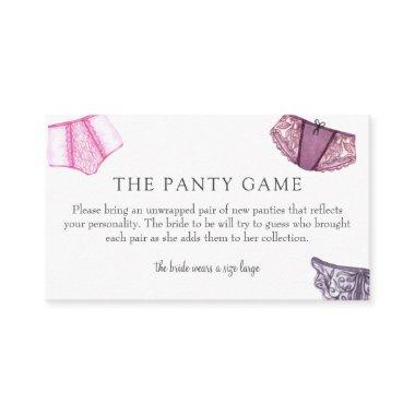 Panty Game Insert Card