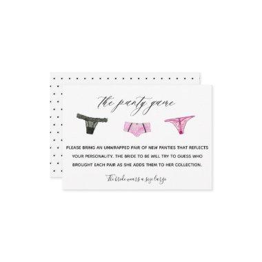 Panty Game Insert Card