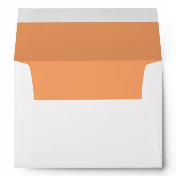 Papaya Wedding Elegant Modern Return Address Envelope