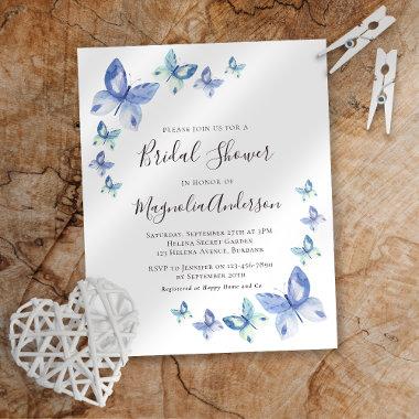 Paper Butterfly Bridal Shower Invitations