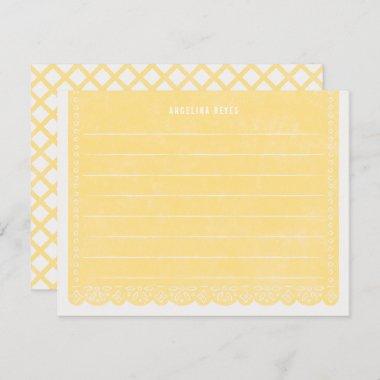 Paper Cut Banner Stationery - Lemon Invitations