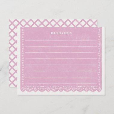 Paper Cut Banner Stationery - Lilac Invitations