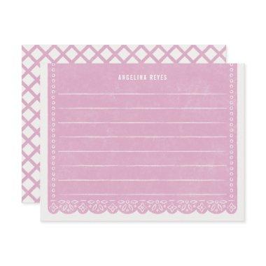 Paper Cut Banner Stationery - Lilac
