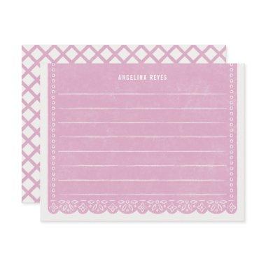 Paper Cut Banner Stationery - Lilac Invitations