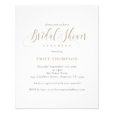 PAPER Elegant Calligraphy Bridal Shower Invite