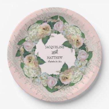 Paper Party Decor Vintage Pretty Flower Lace Doily Paper Plates