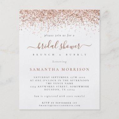 PAPER | Rose Gold Glitter Bridal Shower Invitations