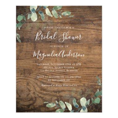 PAPER Rustic Eucalyptus Bridal Shower Invitations