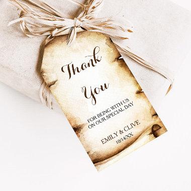 Paper Scroll Rustic Country Thank You Gift Tags