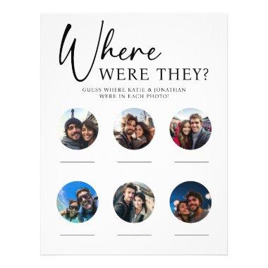 PAPER Where Were They Wedding Party Game