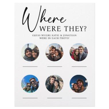 PAPER Where Were They Wedding Party Game