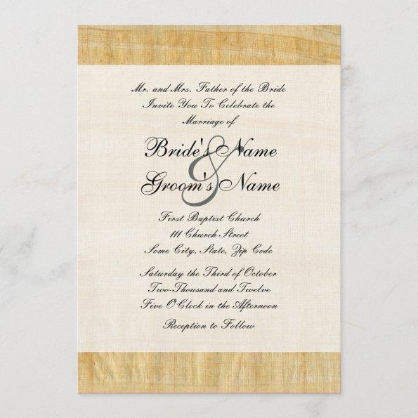 Papyrus Paper Wedding Invitations