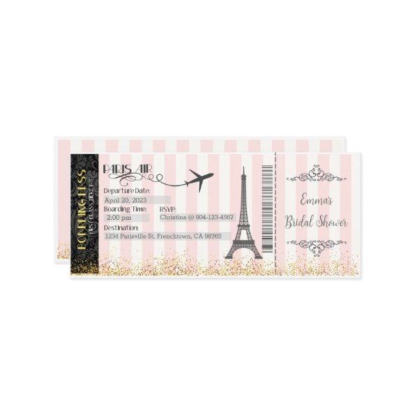Paris Boarding Pass , Birthday, Bridal