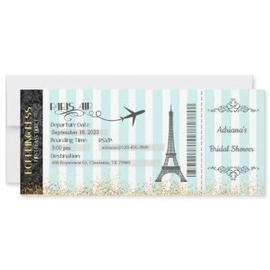 Paris Borading Pass , Birthday, Bridal