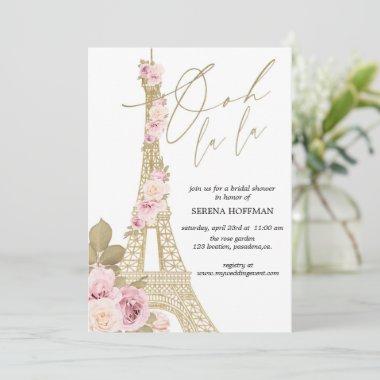 Paris bridal shower, Bridal Shower, French Invitations