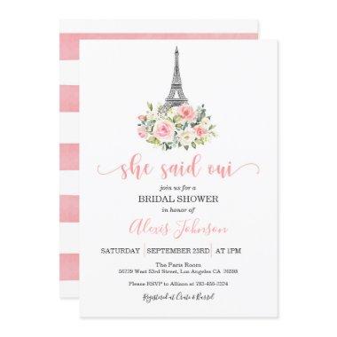 Paris Bridal Shower Invitations - She Said Oui