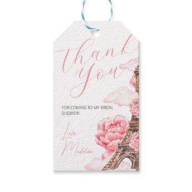 Paris Bridal Shower Thank You Gift Tags