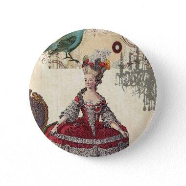 Paris Chandelier french queen Marie Antoinette Pinback Button