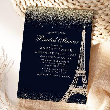 Paris Eiffel Tower Gold Sparkle