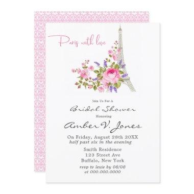 Paris Eiffel Tower Pink Peony