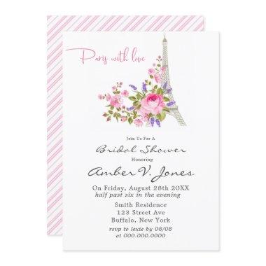 Paris Eiffel Tower Pink Peony