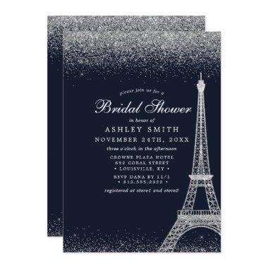 Paris Eiffel Tower Silver Sparkle
