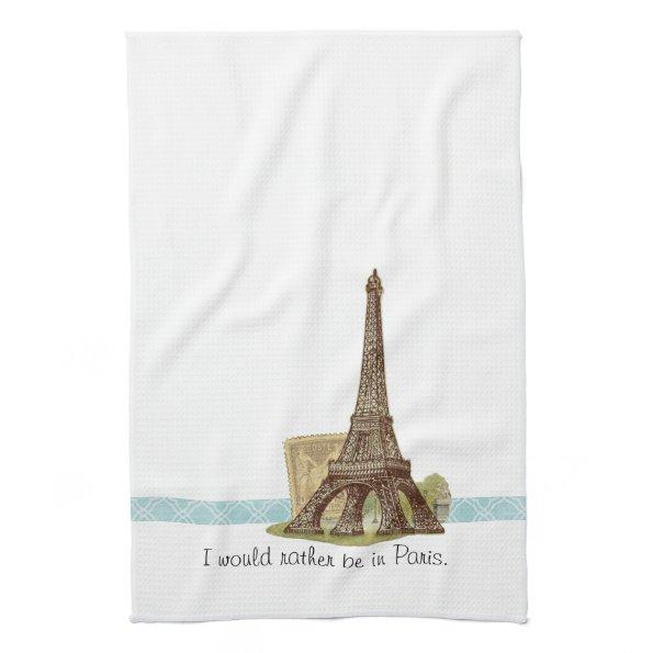 Paris Eiffel Tower Tea Towel Kitchen Towel