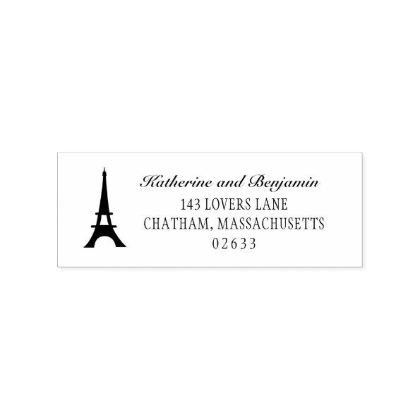 Paris Eiffel Tower | Wedding Return Address Rubber Stamp
