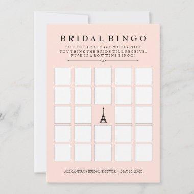 Paris Elegance Bridal Bingo Bridal Shower Game