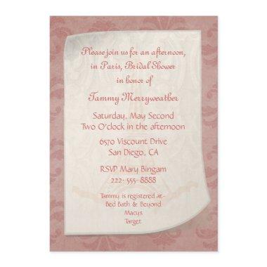 Paris Inspired Bridal Shower Invitations