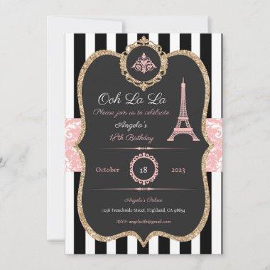 Paris Invitations, Paris Birthday, Bridal Shower Invitations