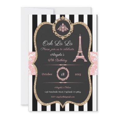 Paris Invitations, Paris Birthday, Bridal Shower Invitations