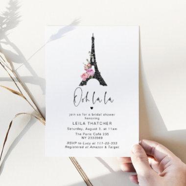 Paris Ooh la la minimalist french bridal shower Invitations