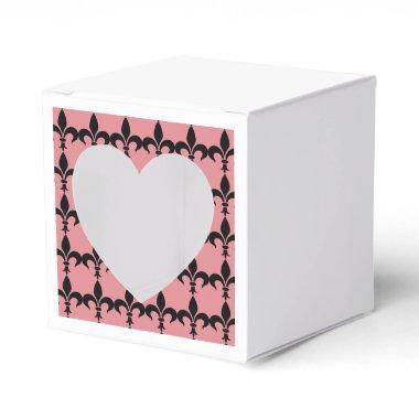 Paris Pink & Black Fleur de Lis Party Favor Boxes