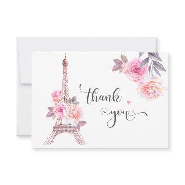 Paris Thank You , Floral Eiffel Tower