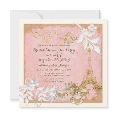 Paris Versailles Palace Tea Party Bridal Shower Invitations