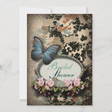 Paris victorian floral french butterfly Invitations